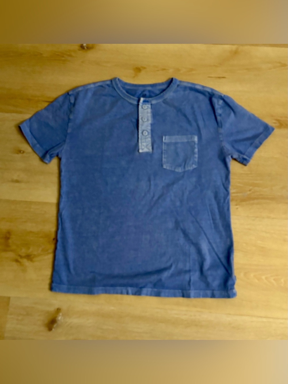 GAP Boy’s Blue Short-Sleeve Henley Pocket T-Shirt
